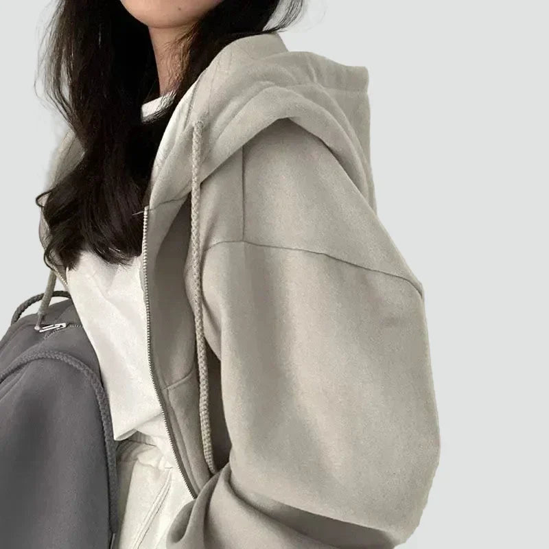 Fenna Women's Zip Up Hoodie - Gray