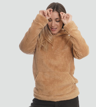 Frida Women's Sherpa Hoodie - Black