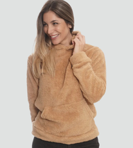 Frida Women's Sherpa Hoodie - Brown