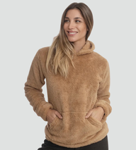 Frida Women's Sherpa Hoodie - Khaki