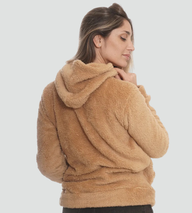 Frida Women's Sherpa Hoodie - Navy