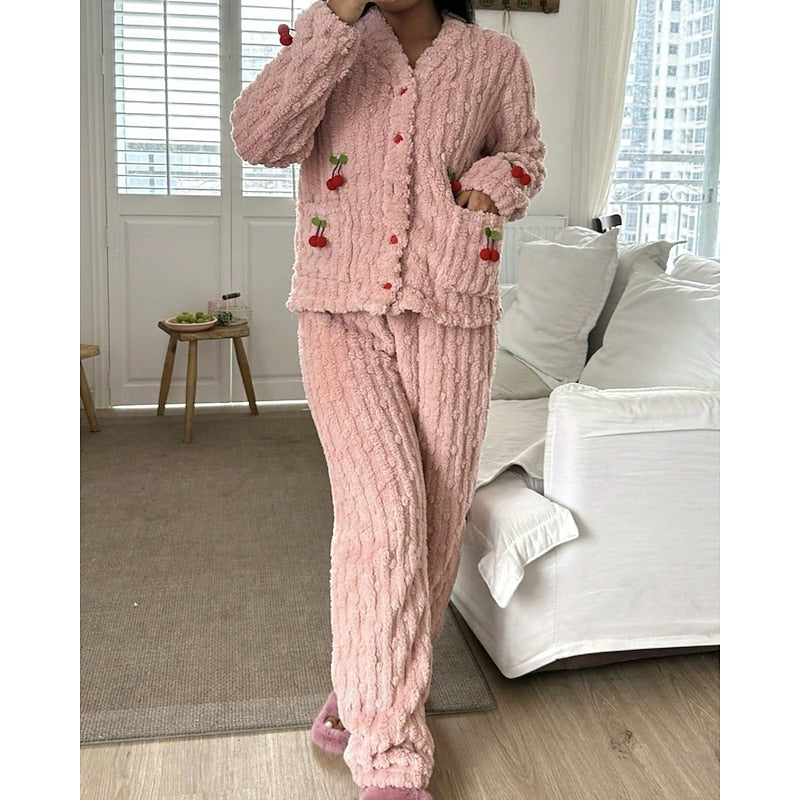Maribel | Women's Cosy Loungewear Set with V-Neck Top