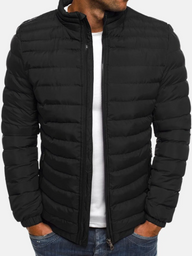 Seth | Men's Quilted Winter Puffer Jacket - Stand Collar Elastic Cuffs
