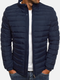 Seth | Men's Quilted Winter Puffer Jacket - Stand Collar Elastic Cuffs