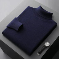 Scott | Men's Knit Turtleneck Sweater - Relaxed Fit Ribbed Cuffs Long Sleeve