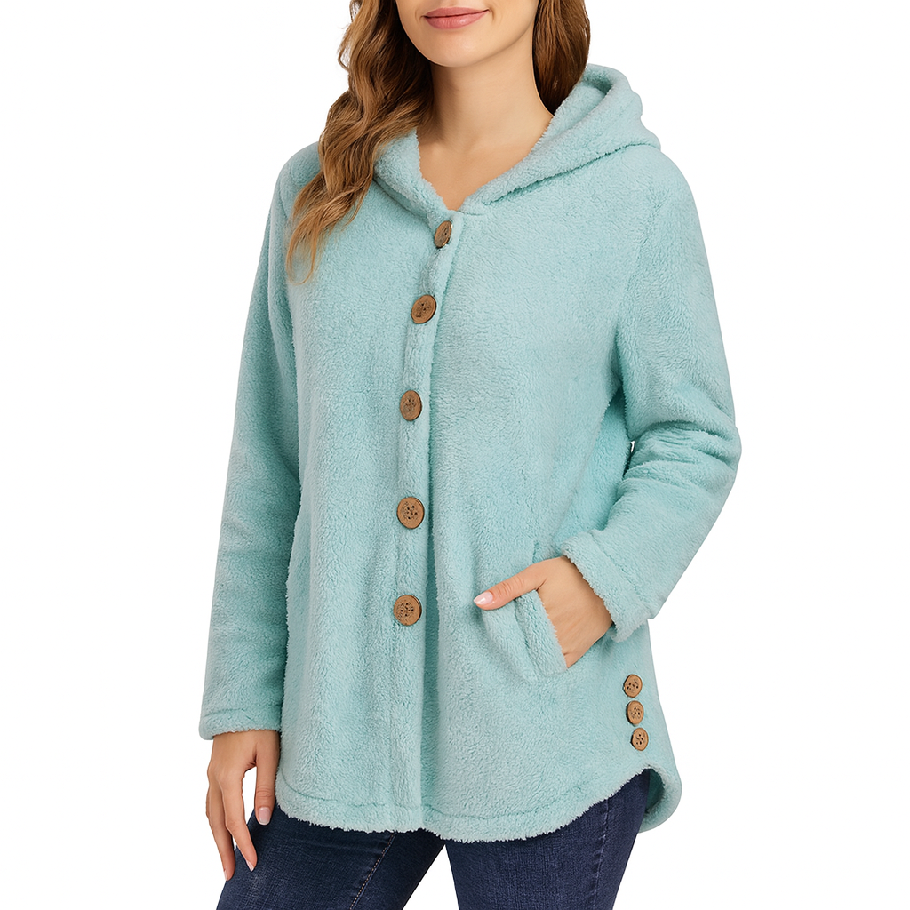 Ingrid Women's Sherpa Hoodie - Blue