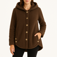 Ingrid Women's Sherpa Hoodie - Brown