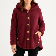Ingrid Women's Sherpa Hoodie - Red