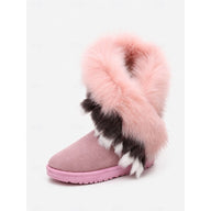 Ramona | Women's Fluffy Winter Boots - Slip-On Trim