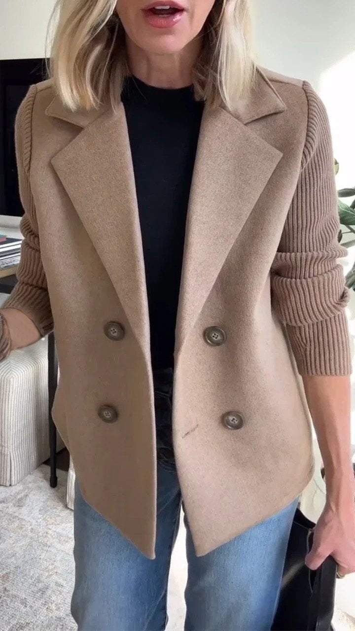 Johanna Women's Knit Double-Breasted Blazer