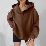 Leonie Women's Oversized Hoodie - Dark Brown