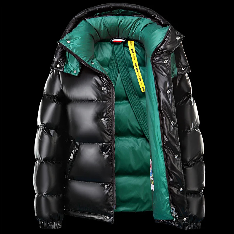 Adam | Men's Quilted Winter Down Puffer Jacket - Hooded Zip Pockets