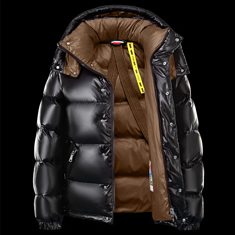 Adam | Men's Quilted Winter Down Puffer Jacket - Hooded Zip Pockets