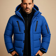Chris | Men's Winter Puffer Jacket - Hooded Water Resistant Insulated Lining