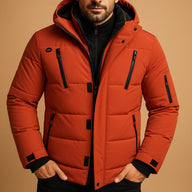 Chris | Men's Winter Puffer Jacket - Hooded Water Resistant Insulated Lining