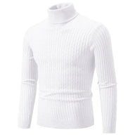 Brad | Men's Knit Turtleneck Sweater - Ribbed Tailored Fit Long Sleeve