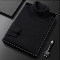 Derek | Men's Knit Turtleneck Sweater - Ribbed Classic Fit Long Sleeve