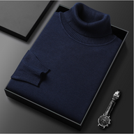 Derek | Men's Knit Turtleneck Sweater - Ribbed Classic Fit Long Sleeve
