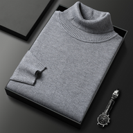 Derek | Men's Knit Turtleneck Sweater - Ribbed Classic Fit Long Sleeve
