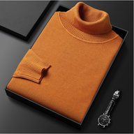 Derek | Men's Knit Turtleneck Sweater - Ribbed Classic Fit Long Sleeve