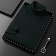 Derek | Men's Knit Turtleneck Sweater - Ribbed Classic Fit Long Sleeve