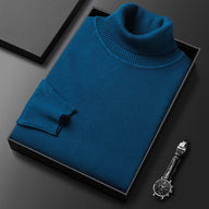 Derek | Men's Knit Turtleneck Sweater - Ribbed Classic Fit Long Sleeve