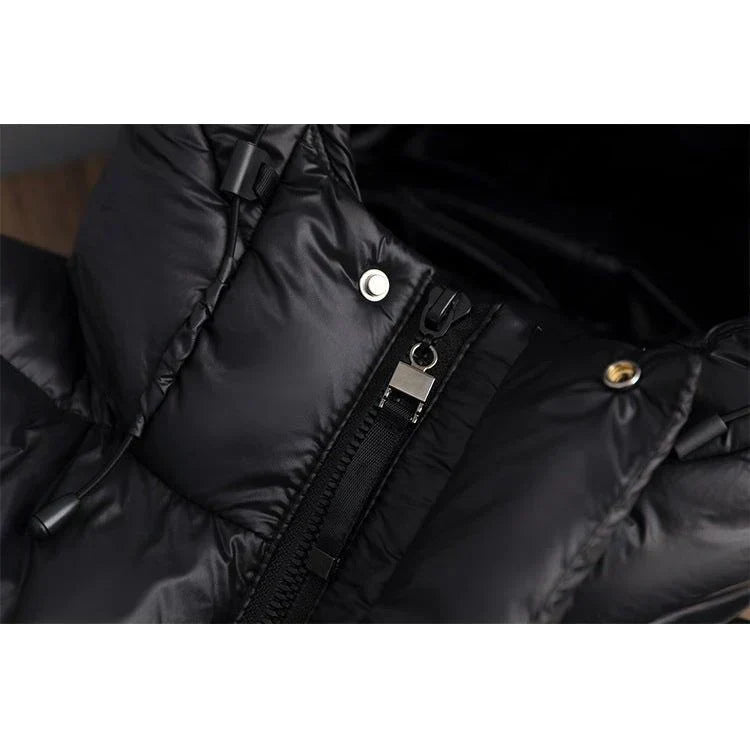 Megan | Women's Long Puffer Winter Jacket with Hood and Pockets