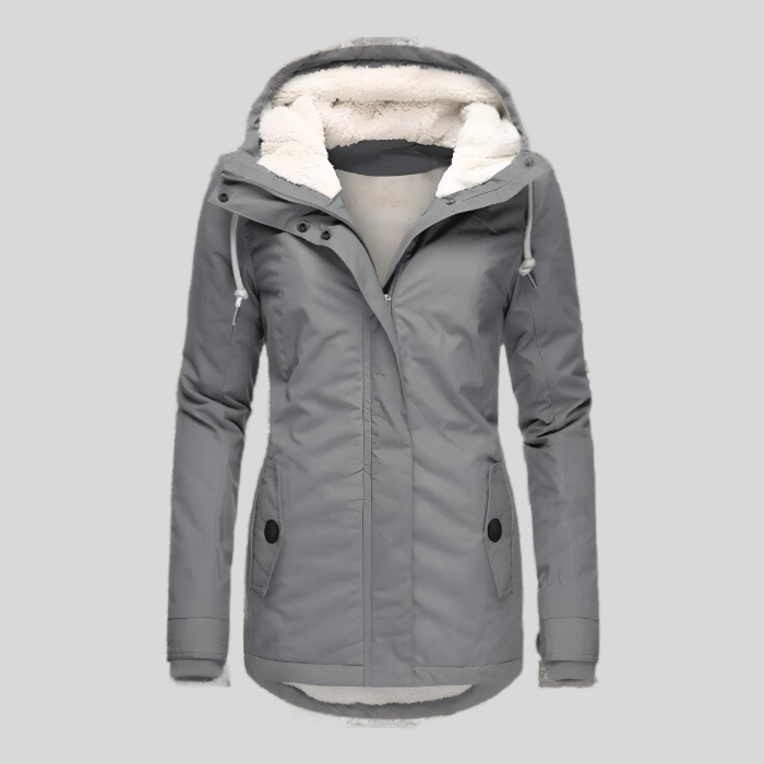 Casey | Women's Long Sherpa Lined Parka Coat - Hooded Waterproof Winter