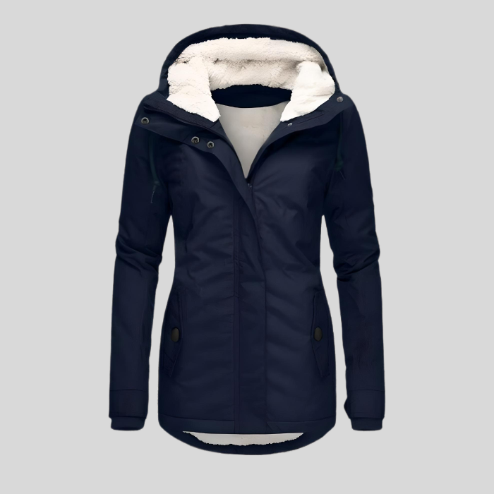 Casey | Women's Long Sherpa Lined Parka Coat - Hooded Waterproof Winter