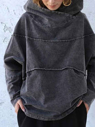 Noor Women's Washed Hoodie - Dark Gray