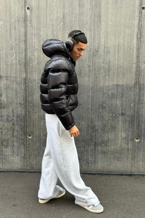 Luke | Men's Winter Down Puffer Jacket - Hooded High Collar Elastic Cuffs