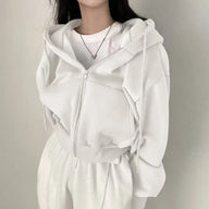 Quinn Women's Zip Up Hoodie - White