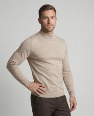 Eric | Men's Merino Wool Turtleneck Sweater - Classic Roll Neck Pullover