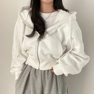 Sybil Women's Zip Up Hoodie - White