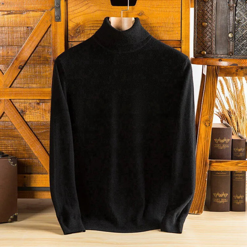 Shane | Men's Cashmere Turtleneck Sweater - 100% Cashmere Lightweight Knit