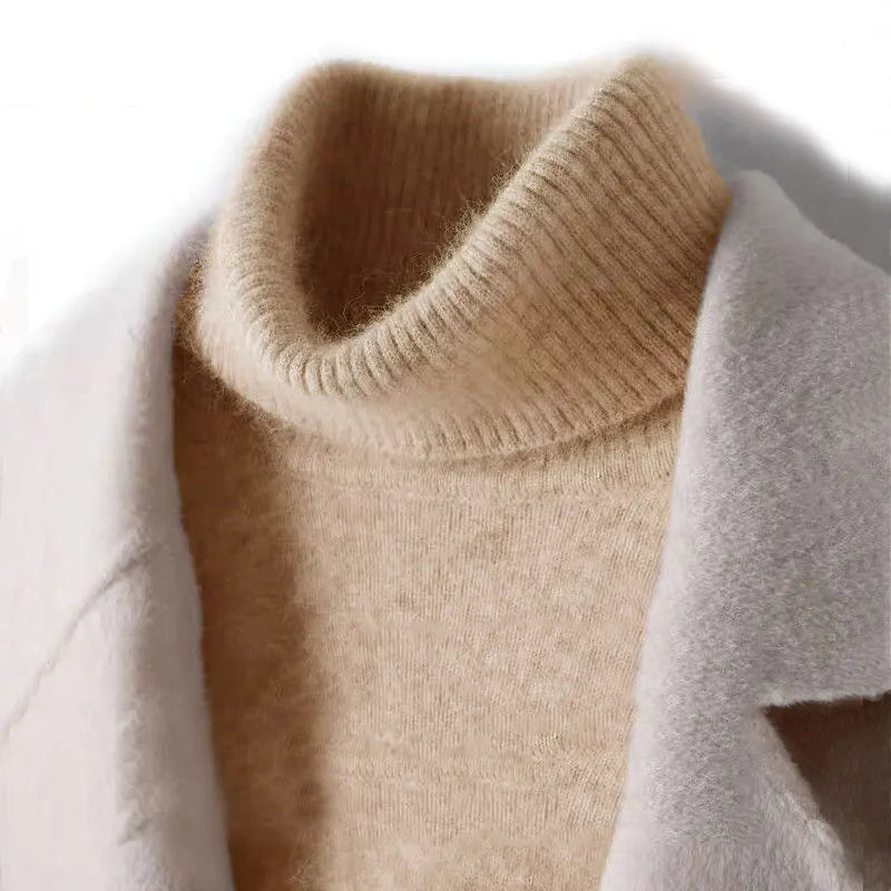 Shane | Men's Cashmere Turtleneck Sweater - 100% Cashmere Lightweight Knit