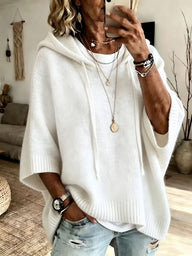 Thea Women's Oversized Hoodie - White