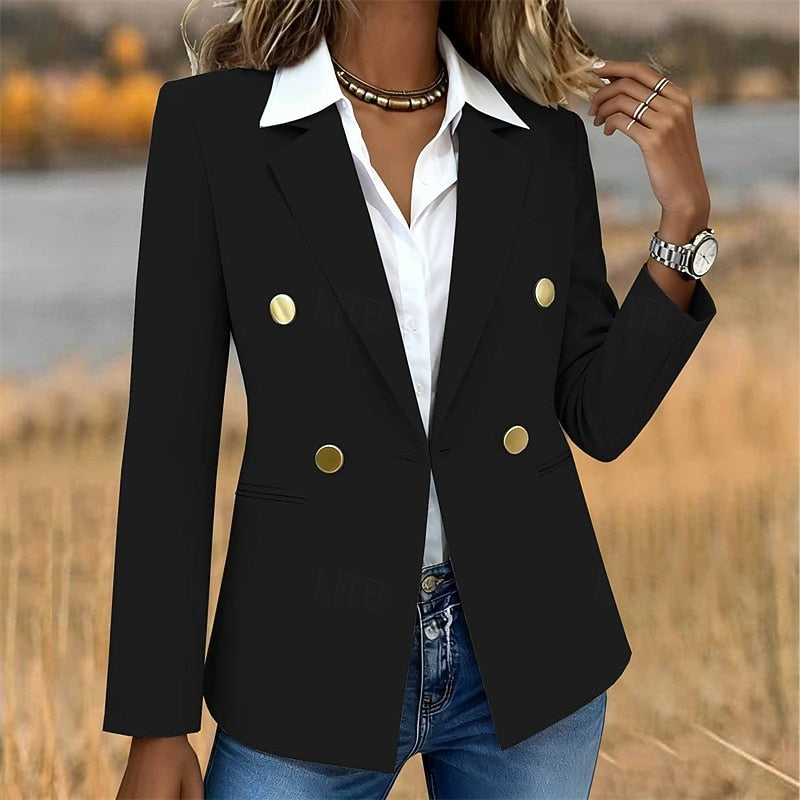 Isabelle | Women's Tailored Blazer - Button Detail Structured Shoulder