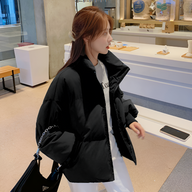 Alexis | Women's Cropped Puffer Winter Jacket with Stand Collar