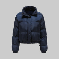 Alexis | Women's Cropped Puffer Winter Jacket with Stand Collar