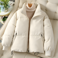 Alexis | Women's Cropped Puffer Winter Jacket with Stand Collar