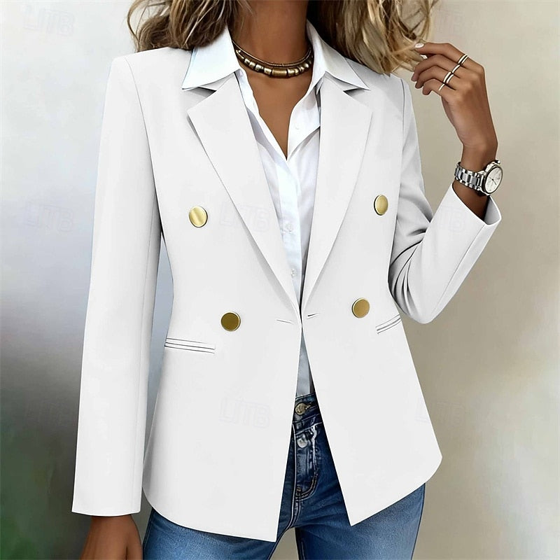 Isabelle | Women's Tailored Blazer - Button Detail Structured Shoulder